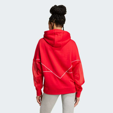 estoy de acuerdo Caballero Al frente Hoodies - Rojo - Mujer | adidas España