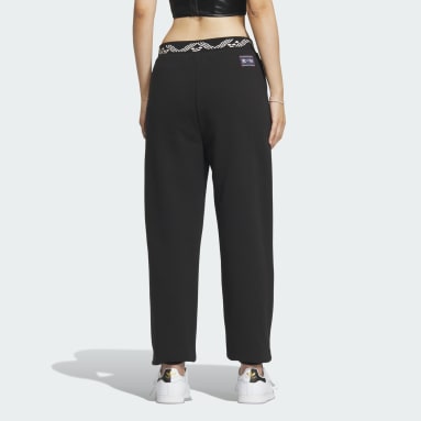 adidas Satin Wide Leg Track Pants - Black | adidas Malaysia