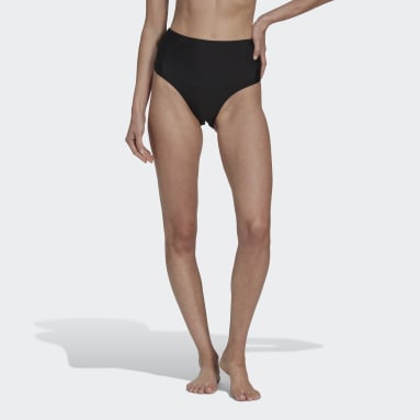 Ženy Plavání černá Spodní díl bikin High-Waist