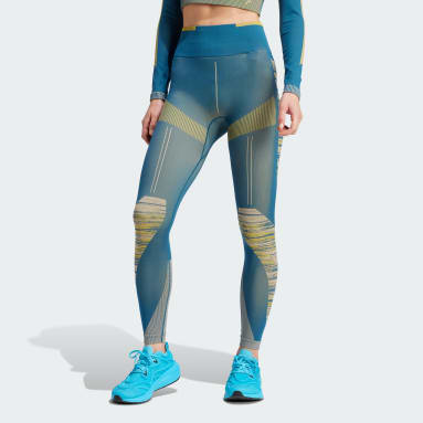 adidas by Stella McCartney TrueStrength Yoga Seamless Medium Support Sports  Bra - Blue | adidas India