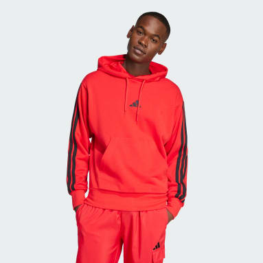 Essentials 3-Stripes French Terry Kapüşonlu Üst