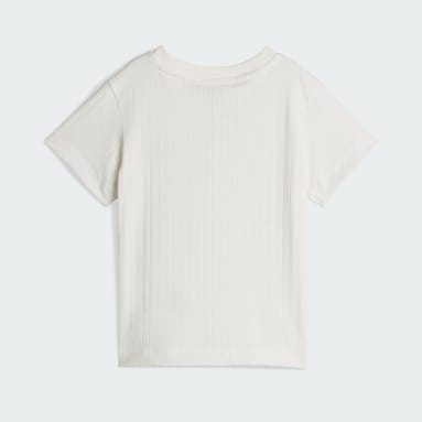 CONJUNTO DE T-SHIRT E CALÇÕES EM MALHA CANELADA LARGA COM CORTE NORMAL