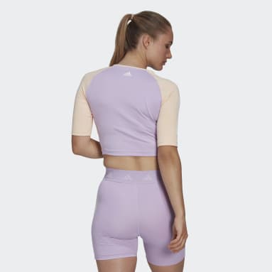Women Training Purple Hyperglam Training Crop Tee