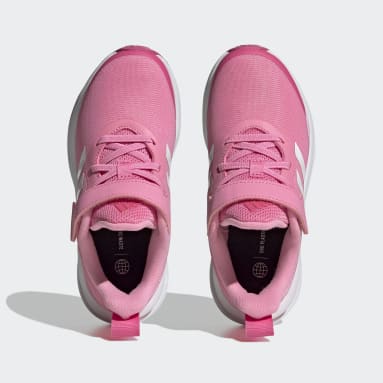 Kids Sportswear Pink FortaRun Sport Running Elastic Lace and Top Strap Shoes