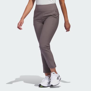 Women Golf Brown Ultimate365 Solid Ankle Pants