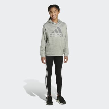 Youth Training Grey Mélange Fleece Pullover Hoodie