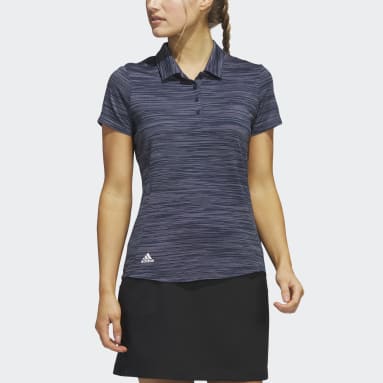 Playera Polo Space-Dyed Striped Azul Mujer Golf