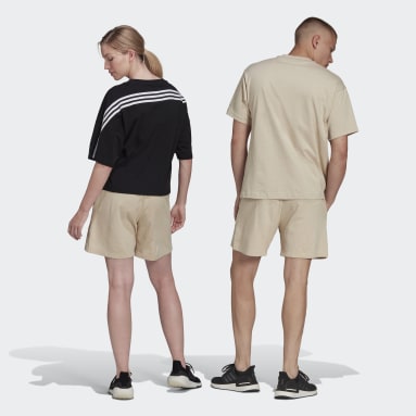 Sportswear Beige Botanical Dyed kønsneutrale shorts