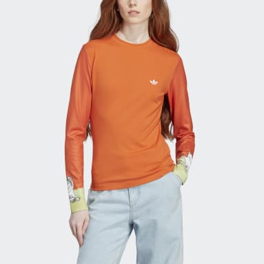 Polo Ceñido Manga Larga adidas Originals x Moomin Naranja Mujer Originals