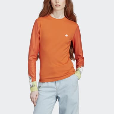 ผู้หญิง Originals สีส้ม เสื้อแขนยาวรัดรูป adidas Originals x Moomin