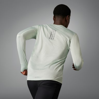Men Running Green Global Running Long Sleeve Tee