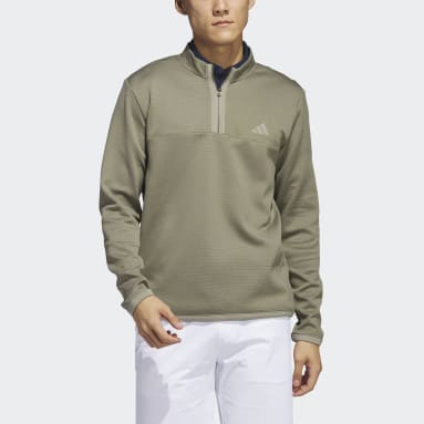 Haut de golf à quart de zip Microdot vert Hommes Golf