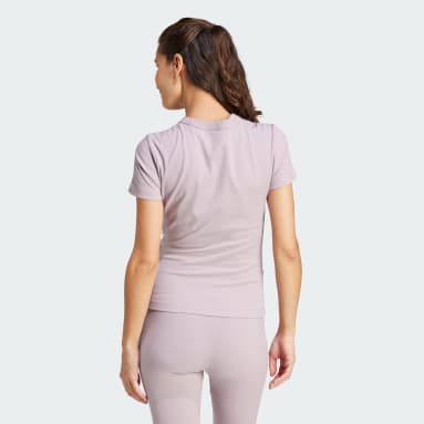 T-shirt ajusté côtelé (maternité) Violet Femmes Sportswear