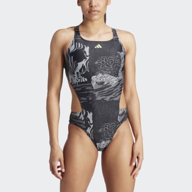 Bañador Allover Graphic Gris Mujer Natación