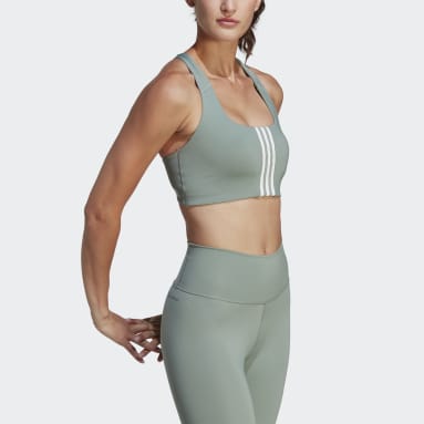 Ženy Tréning A Fitnes zelená Športová podprsenka Powerimpact Training Medium-Support