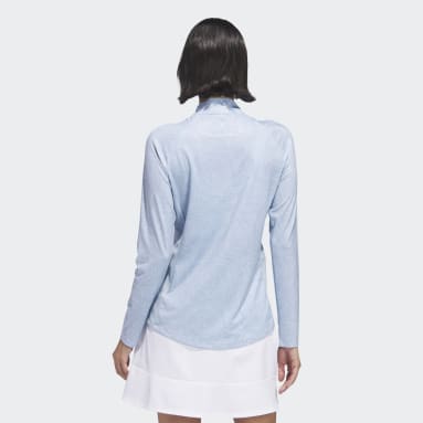 Frauen Golf Essentials Printed Mock Longsleeve Blau
