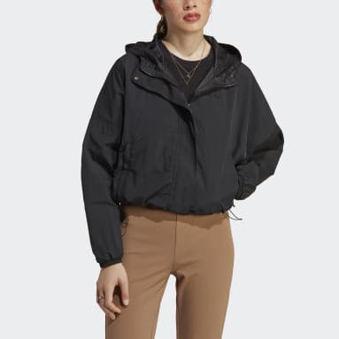 Veste à capuche zippée en nylon Premium Essentials noir Femmes Originals