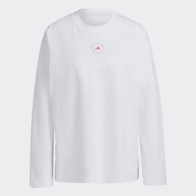 Women adidas by Stella McCartney White adidas by Stella McCartney Cotton Long Sleeve Tee