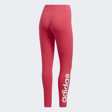 Calzas Essentials Linear - Tiro Bajo Rosa Mujer Sportswear