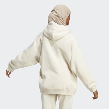 Buzo con Capucha Boyfriend ALL SZN Algodón Perchado Beige Mujer Sportswear