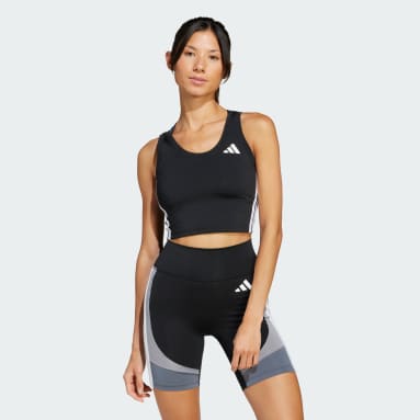 Train Essentials 3-Stripes Crop Tank Top
