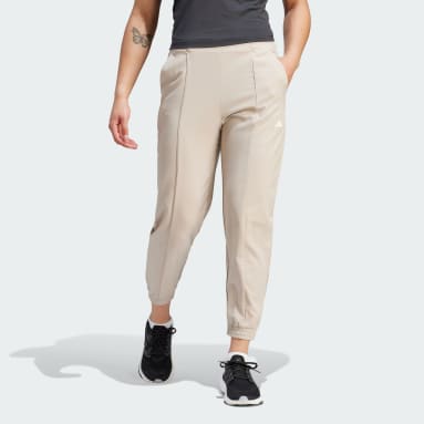 Calça Malha AEROREADY Train Essentials Minimal Bege Mulher Training