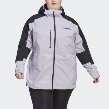 Terrex Xploric RAIN.RDY Hiking Jacket (Plus Size) Fioletowy