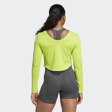 T-shirt à manches longues de training Hyperbright vert Femmes Entraînement