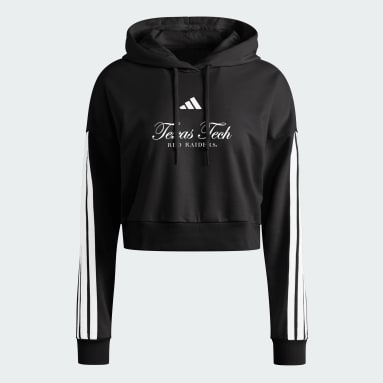 Texas Tech Red Raiders Essentials 3-Stripes Crop Hoodie