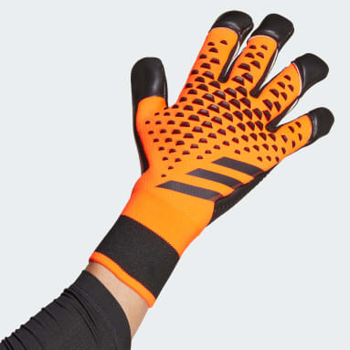 Football Orange Predator Pro Hybrid Goalkeeper Gloves