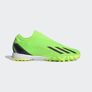 Zapatos de fútbol X Speedportal.3 Terreno Firme Sin Cordones Verde Fútbol