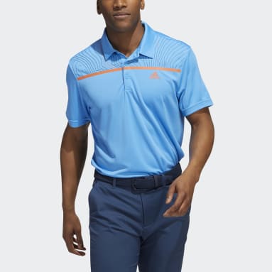 Men Golf Blue Core Chest-Print Polo Shirt