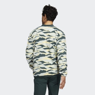 Sweat-shirt Texture-Print Vert Hommes Golf