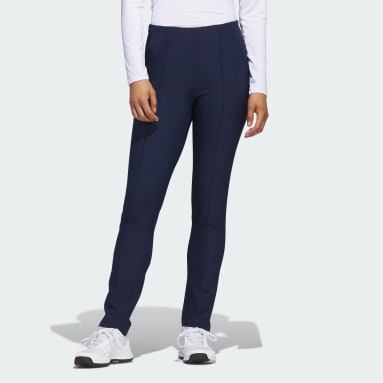 Women Golf Blue 핀턱 풀온 팬츠