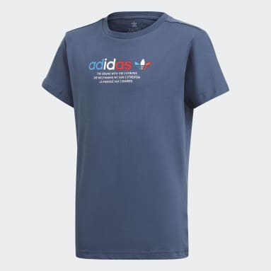 Kinder Originals Adicolor Graphic T-Shirt Blau