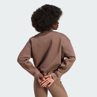 Women Originals Brown Essentials 1/2 Zip Sweatshirt