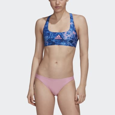 Women Swimming Blue Melting Salt Bikini Set