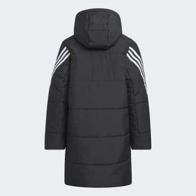 Kids Sportswear Black 3-Stripes Padded Jacket