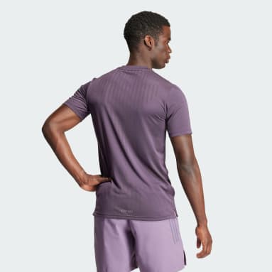 T-shirt HIIT Airchill Workout Viola Uomo Fitness & Training