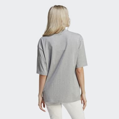 Women sportswear Grey Future Icons Badge of Sport Boyfriend Tee