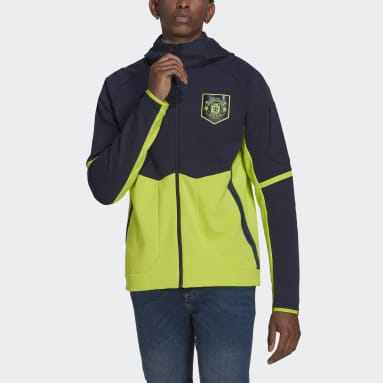 Männer Fußball Manchester United Anthem Jacke Blau