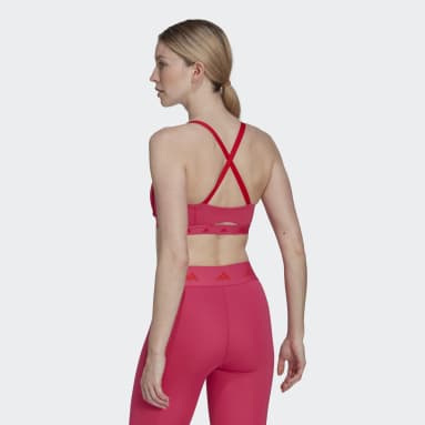 Women Gym & Training Pink Aeroimpact Training Light-Support Techfit Bra