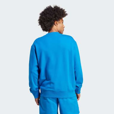 Sudadera Adicolor Contempo Crew French Terry Azul Hombre Originals
