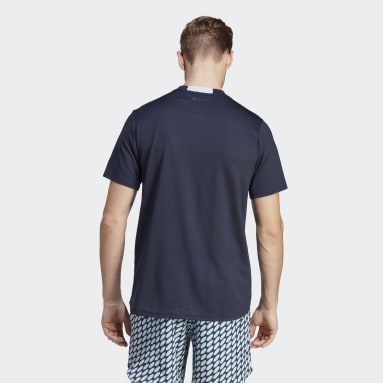 ผู้ชาย เทรนนิง สีน้ำเงิน เสื้อยืด adidas x Marimekko Designed for Training