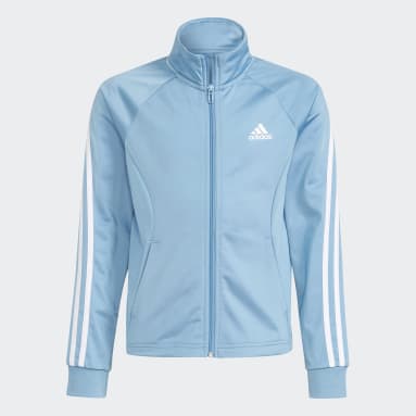 Mädchen Sportswear 3-Streifen Team Primegreen Trainingsanzug Blau