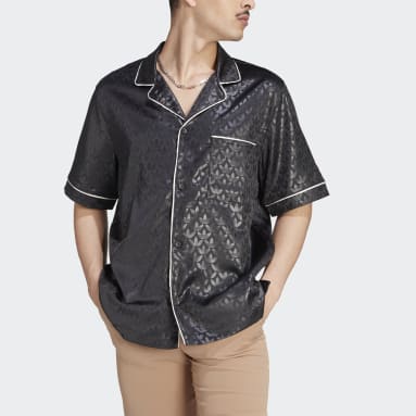 Camiseta Monograma Estampada Negro Hombre Originals