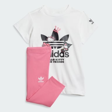 Infant & Toddler Sportswear White adidas Originals x Hello Kitty Tee Dress Legging Set