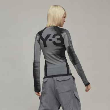 Y-3 Engineered Knit Long Sleeve Baselayer T-skjorte Svart