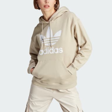 Bluza z kapturem Trefoil Beżowy
