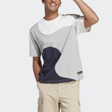 Camiseta Marimekko Future Icons 3 Rayas Gris Hombre Sportswear